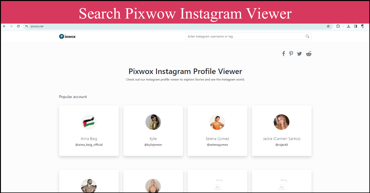 Search Pixwow Instagram Viewer