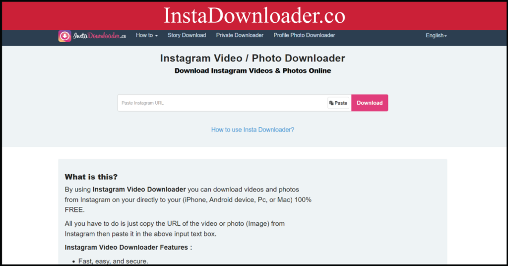 InstaDownloader -  Instagram photo downloader