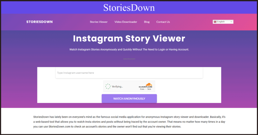 StoriesDown instagram downloader